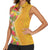 Africa Tropical Flowers Women Sleeveless Polo Shirt Yellow Version - Wonder Print Shop