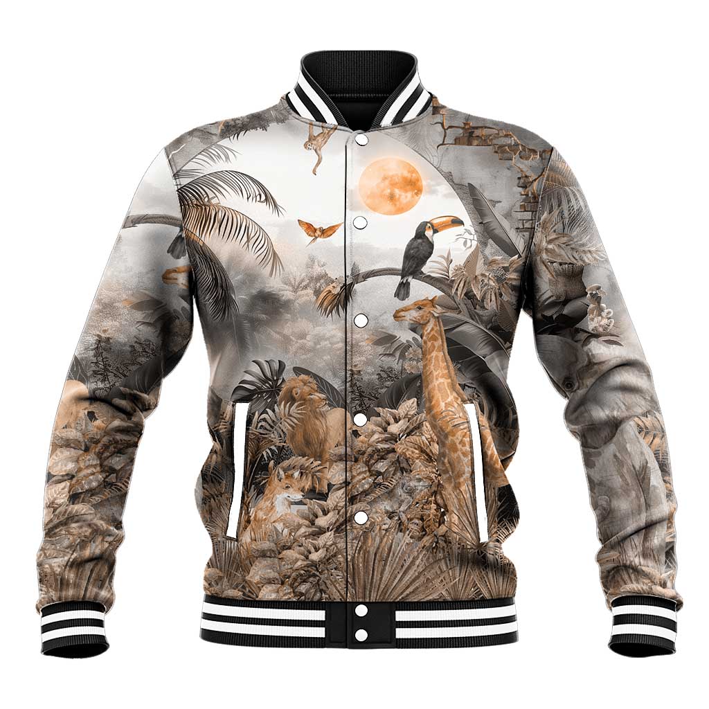 Africa Safari Animals Baseball Jacket - Wonder Print Shop