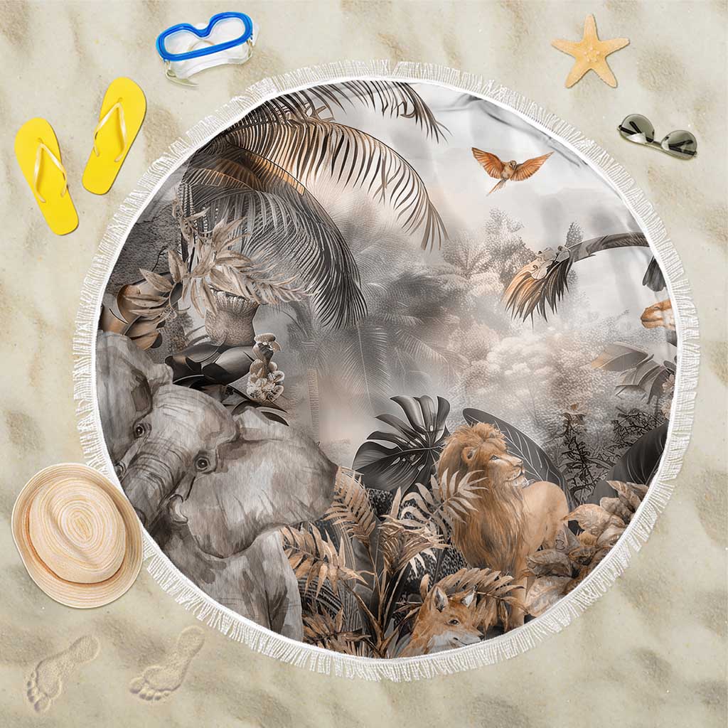 Africa Safari Animals Beach Blanket - Wonder Print Shop