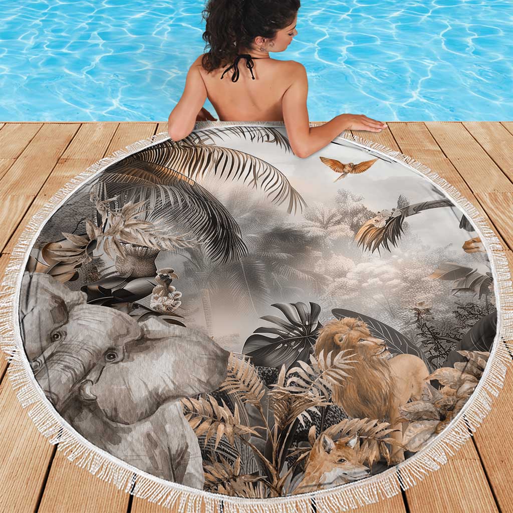 Africa Safari Animals Beach Blanket - Wonder Print Shop