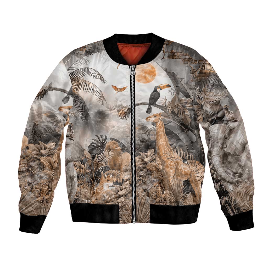 Africa Safari Animals Bomber Jacket - Wonder Print Shop