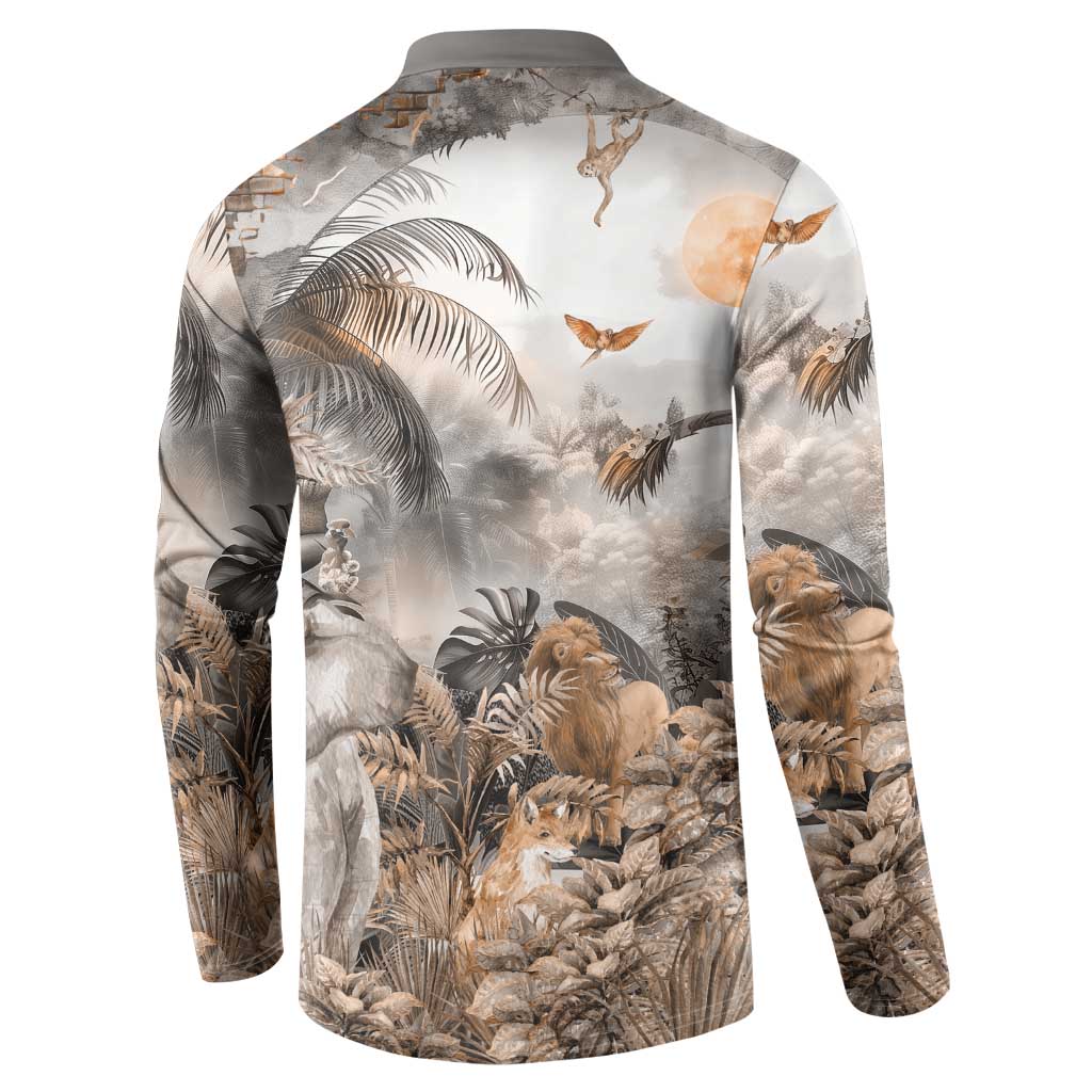 Africa Safari Animals Button Sweatshirt - Wonder Print Shop