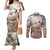 Africa Safari Animals Couples Matching Mermaid Dress and Long Sleeve Button Shirt