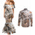 Africa Safari Animals Couples Matching Mermaid Dress and Long Sleeve Button Shirt