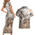 Africa Safari Animals Couples Matching Short Sleeve Bodycon Dress and Hawaiian Shirt - Wonder Print Shop