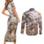 Africa Safari Animals Couples Matching Short Sleeve Bodycon Dress and Long Sleeve Button Shirt - Wonder Print Shop