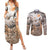 Africa Safari Animals Couples Matching Summer Maxi Dress and Long Sleeve Button Shirt - Wonder Print Shop