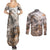 Africa Safari Animals Couples Matching Summer Maxi Dress and Long Sleeve Button Shirt - Wonder Print Shop
