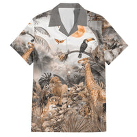 Africa Safari Animals Family Matching Long Sleeve Bodycon Dress and Hawaiian Shirt - Wonder Print Shop