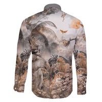 Africa Safari Animals Family Matching Off Shoulder Maxi Dress and Hawaiian Shirt - Wonder Print Shop