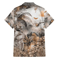 Africa Safari Animals Family Matching Short Sleeve Bodycon Dress and Hawaiian Shirt - Wonder Print Shop