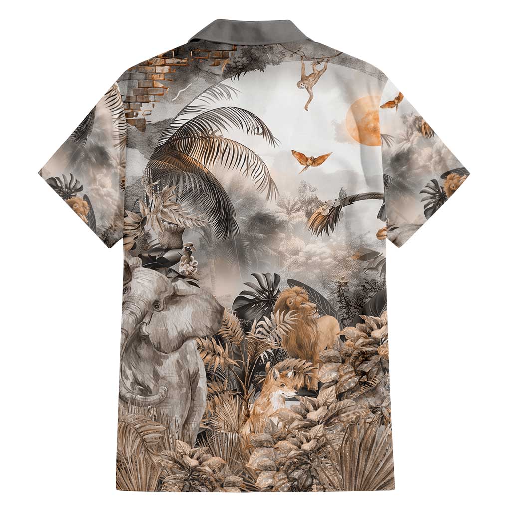 Africa Safari Animals Family Matching Tank Maxi Dress and Hawaiian Shirt - Wonder Print Shop