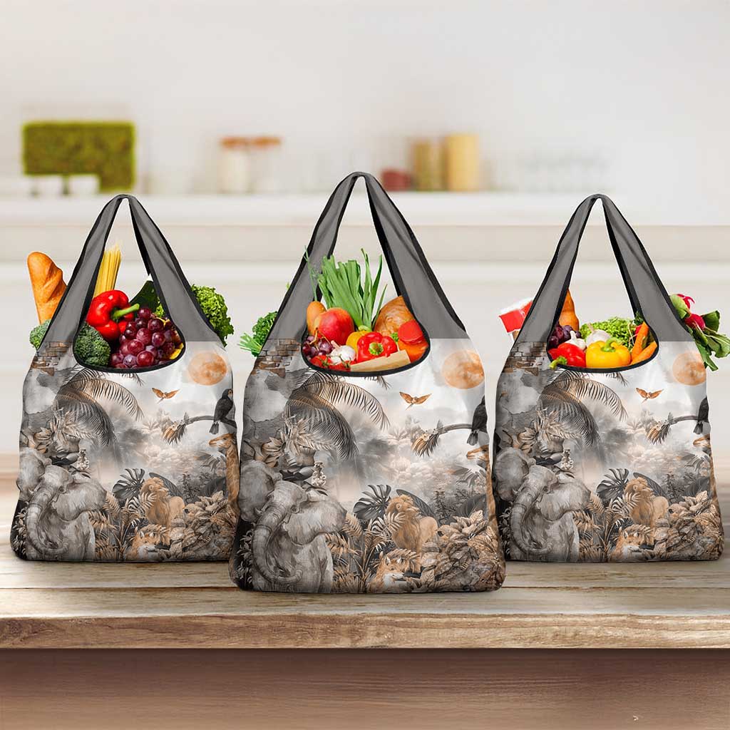 Africa Safari Animals Grocery Bag