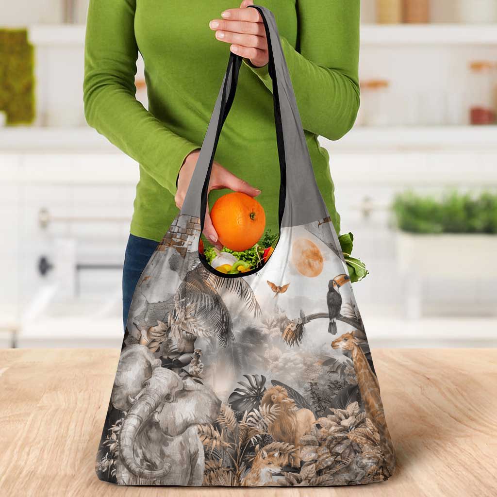 Africa Safari Animals Grocery Bag