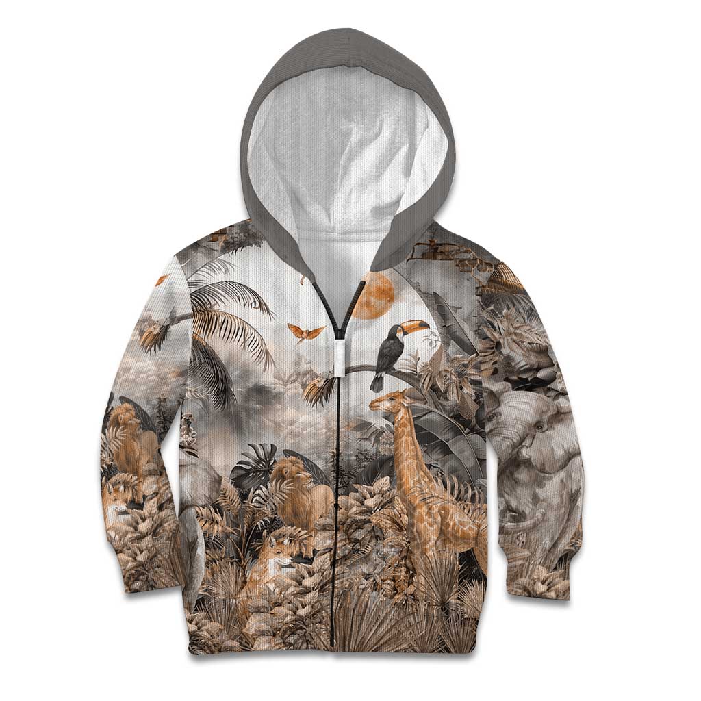 Africa Safari Animals Kid Hoodie - Wonder Print Shop