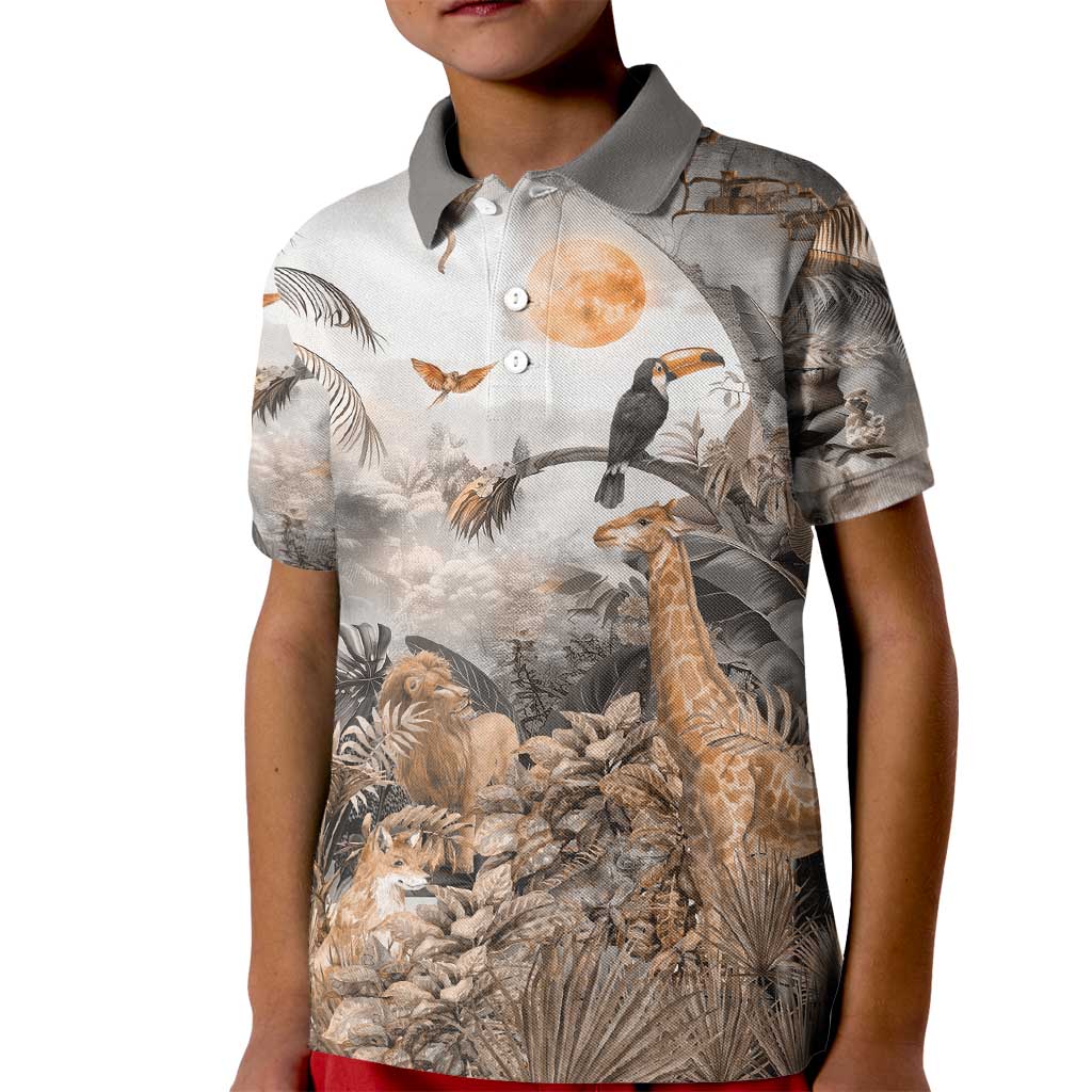 Africa Safari Animals Kid Polo Shirt - Wonder Print Shop