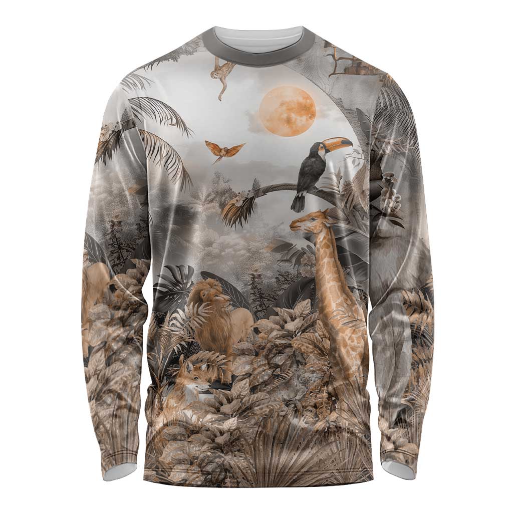 Africa Safari Animals Long Sleeve Shirt - Wonder Print Shop