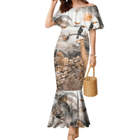 Africa Safari Animals Mermaid Dress - Wonder Print Shop