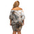 Africa Safari Animals Off Shoulder Short Dress - Wonder Print Shop