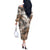 Africa Safari Animals Off The Shoulder Long Sleeve Dress - Wonder Print Shop