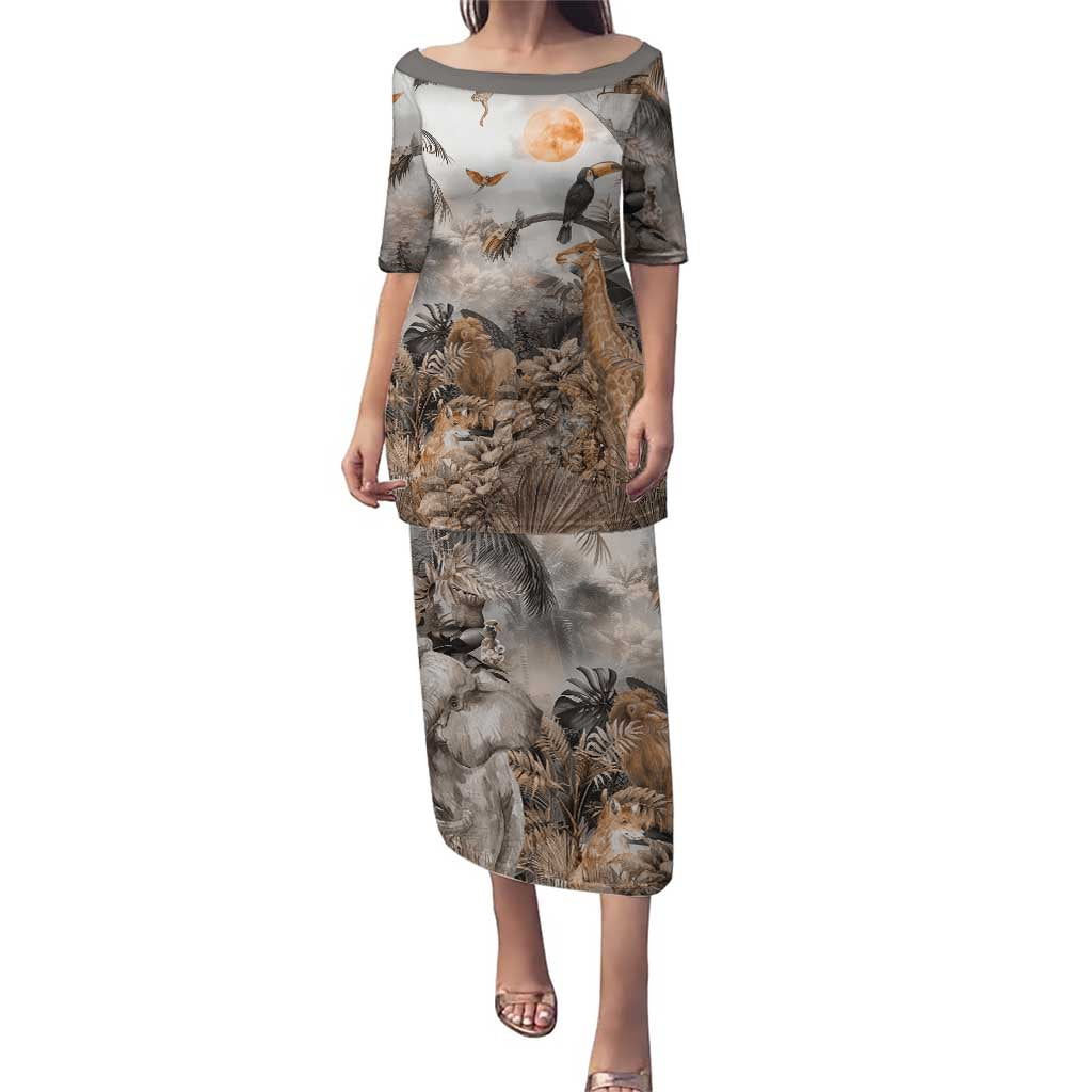 Africa Safari Animals Puletasi - Wonder Print Shop