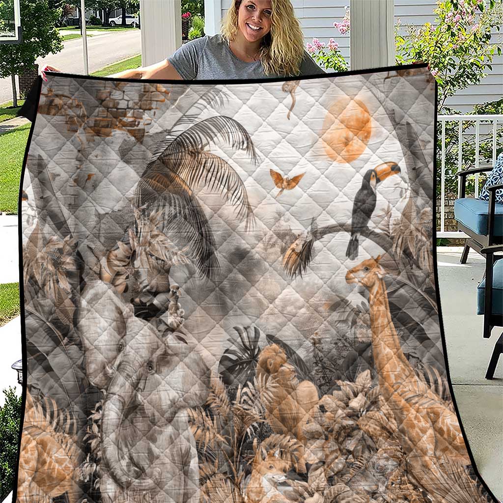 Africa Safari Animals Quilt - Wonder Print Shop