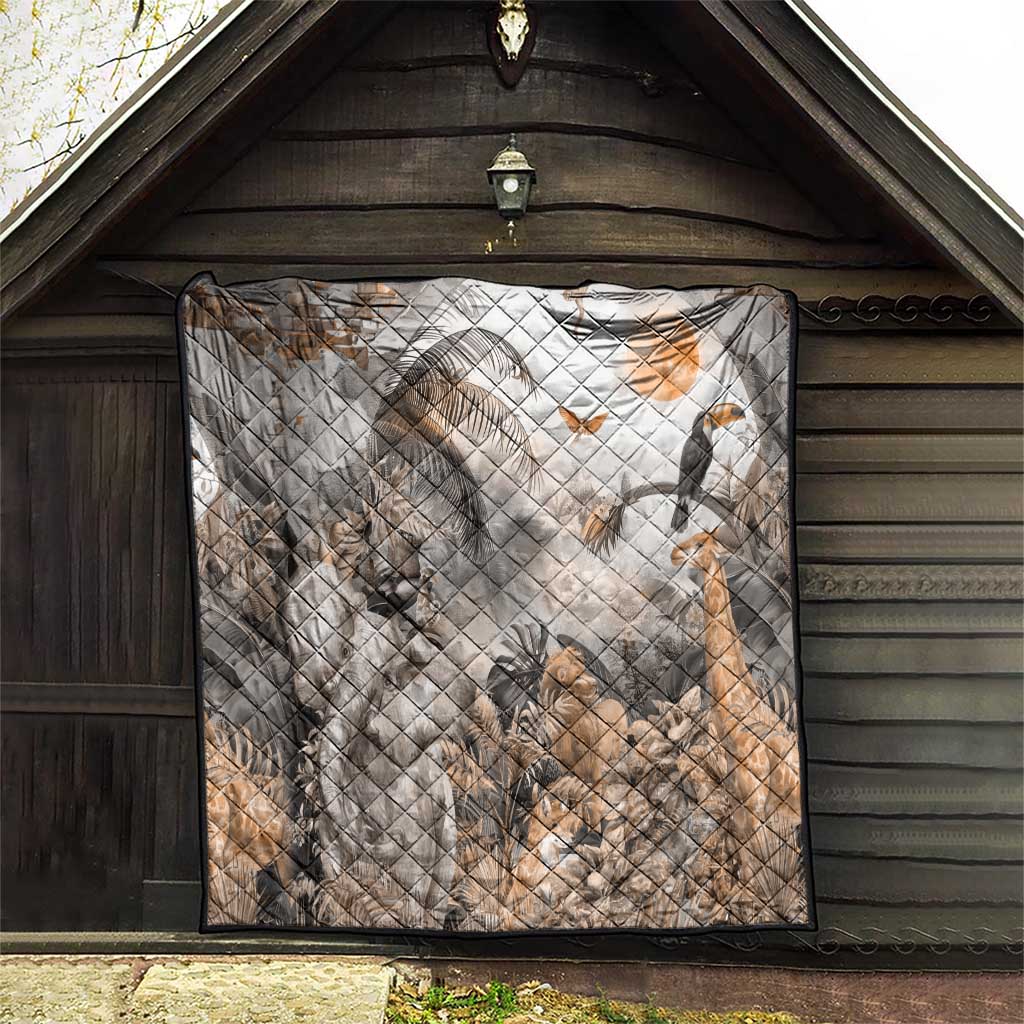 Africa Safari Animals Quilt - Wonder Print Shop