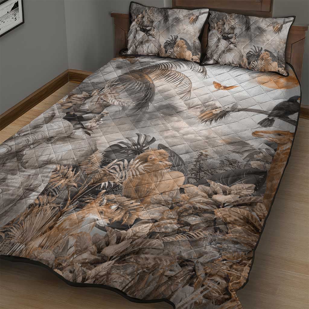 Africa Safari Animals Quilt Bed Set - Wonder Print Shop