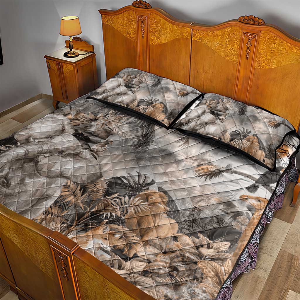 Africa Safari Animals Quilt Bed Set - Wonder Print Shop