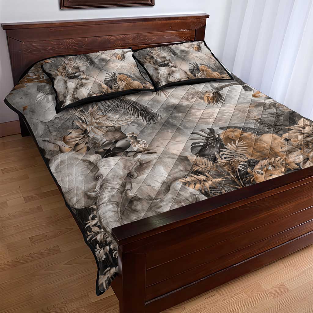 Africa Safari Animals Quilt Bed Set - Wonder Print Shop