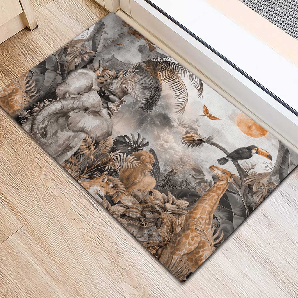 Africa Safari Animals Rubber Doormat - Wonder Print Shop