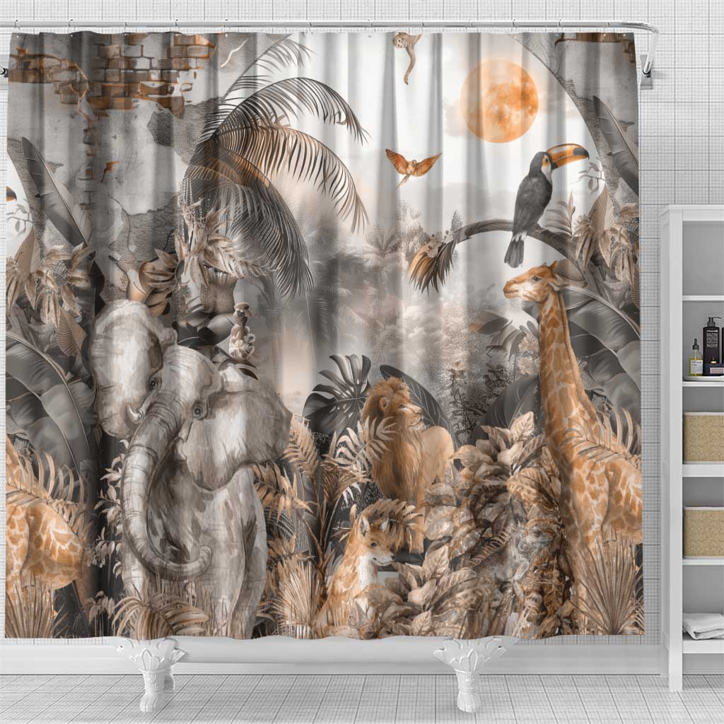 Africa Safari Animals Shower Curtain