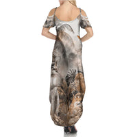 Africa Safari Animals Summer Maxi Dress - Wonder Print Shop