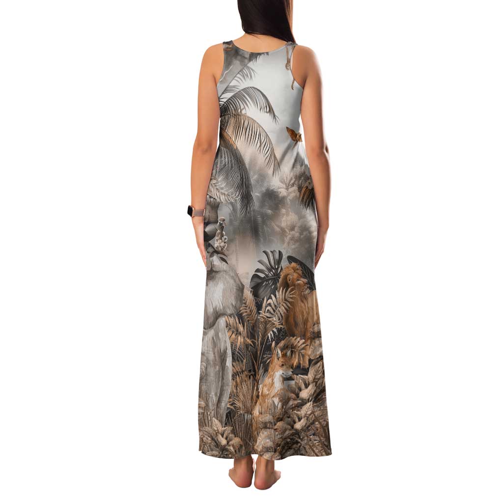 Africa Safari Animals Tank Maxi Dress - Wonder Print Shop