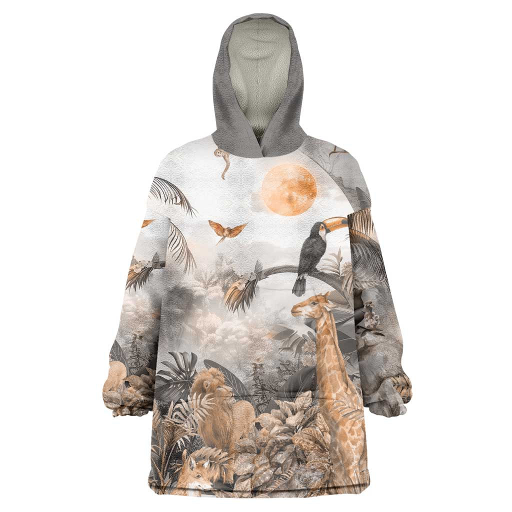 Africa Safari Animals Wearable Blanket Hoodie - Wonder Print Shop