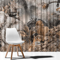 Africa Safari Animals Window Curtain - Wonder Print Shop