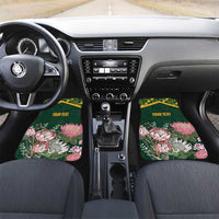 Personalized South Africa King Protea Car Mats With Kente Patterns - Wonder Print Shop