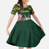 Personalized South Africa King Protea Family Matching Mermaid Dress and Hawaiian Shirt With Kente Patterns - Wonder Print Shop