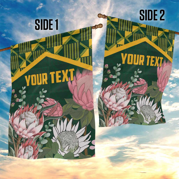 African Adenium Multiflorum Flowers Garden Flag with Kente Style LT9 main image 1
