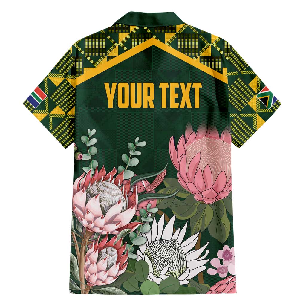 Personalized South Africa King Protea Hawaiian Shirt With Kente Patterns - Wonder Print Shop