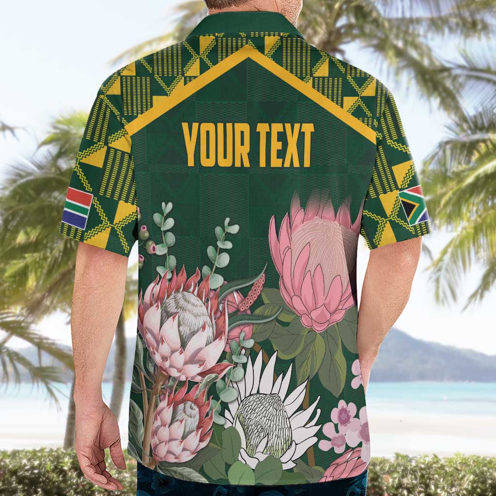 Personalized South Africa King Protea Hawaiian Shirt With Kente Patterns - Wonder Print Shop