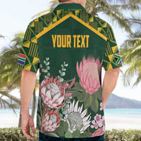 Personalized South Africa King Protea Hawaiian Shirt With Kente Patterns - Wonder Print Shop