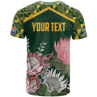 Personalized South Africa King Protea T Shirt With Kente Patterns - Wonder Print Shop