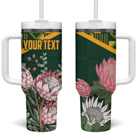 Personalized South Africa King Protea Tumbler With Handle With Kente Patterns - Wonder Print Shop