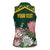 Personalized South Africa King Protea Women Sleeveless Polo Shirt With Kente Patterns - Wonder Print Shop