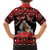 Personalized Albania Christmas Family Matching Off Shoulder Maxi Dress and Hawaiian Shirt Albanian Man Playing Lahuta With Red Poppy - Wonder Print Shop