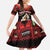 Personalized Albania Christmas Family Matching Off Shoulder Maxi Dress and Hawaiian Shirt Albanian Man Playing Lahuta With Red Poppy - Wonder Print Shop