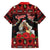 Personalized Albania Christmas Family Matching Off Shoulder Maxi Dress and Hawaiian Shirt Albanian Man Playing Lahuta With Red Poppy - Wonder Print Shop