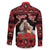 Personalized Albania Christmas Family Matching Off Shoulder Maxi Dress and Hawaiian Shirt Albanian Man Playing Lahuta With Red Poppy - Wonder Print Shop