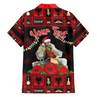 Personalized Albania Christmas Hawaiian Shirt Albanian Man Playing Lahuta With Red Poppy - Wonder Print Shop
